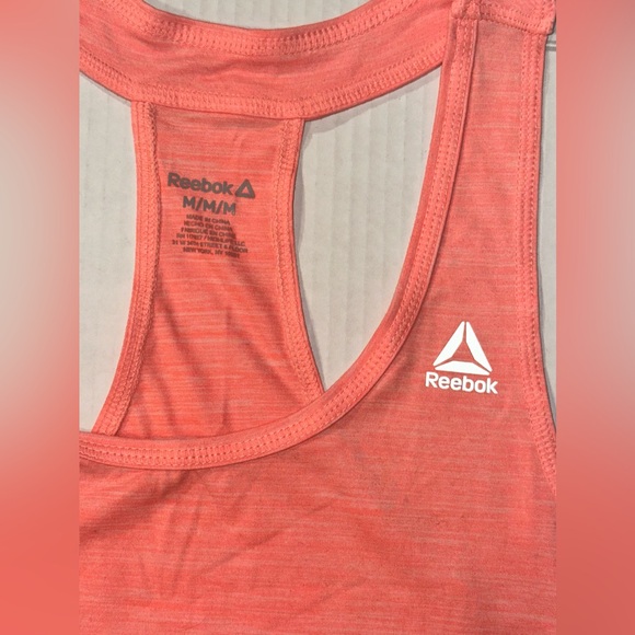 Reebok CrossFit Tank Top Racerback Zip Up Side Pocket Pink Orange Size Medium - Picture 3 of 8